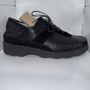 Thierry Robatin Women’s Soft Leather Saude Hand Made In Italy Shoes Black 40.5